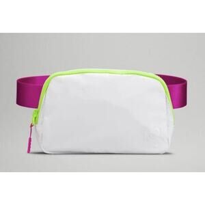 RARE Lululemon Seawheeze 2021 Everywhere Belt Bag White Fuchsia Neon Green
